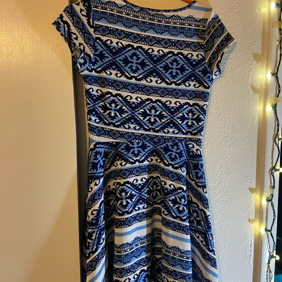 Rue21 talavera mini dress short sleeve blue black - Picture 2 of 5